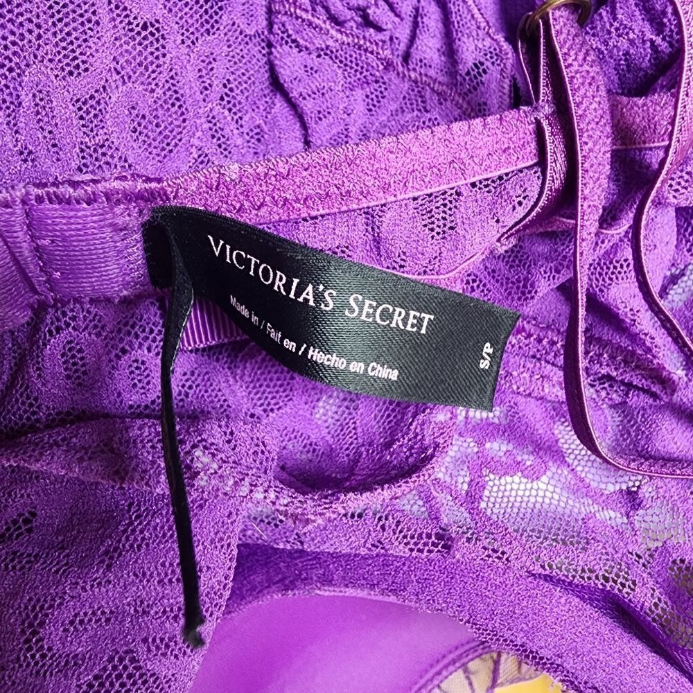 Victoria's Secret The Lacie Purple Ruffle Back Babydoll (S) - Picture 6 of 6